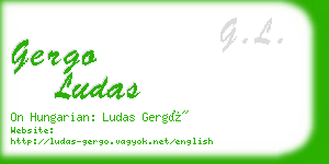 gergo ludas business card